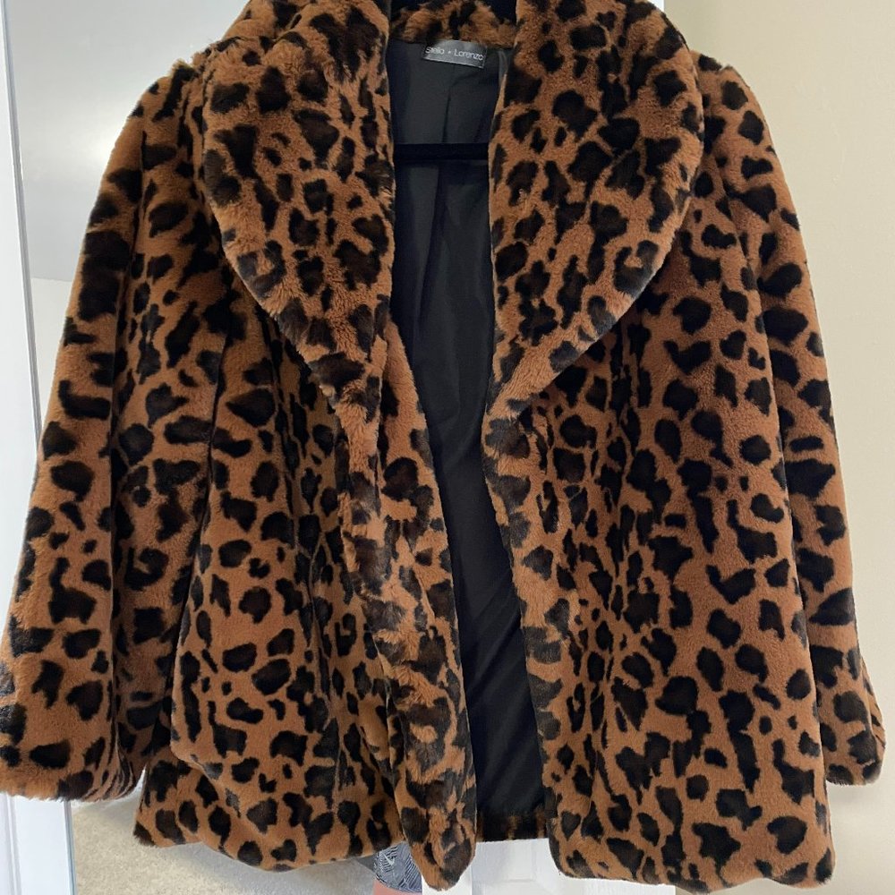 Cheetah puffer Coat